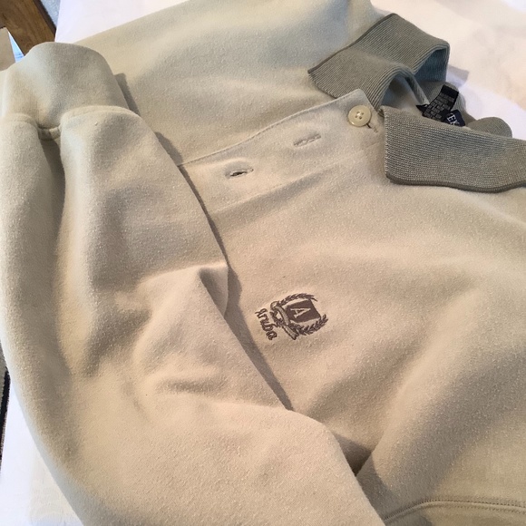 Men's XL brushed cotton light mossy green collared sweatshirt - Picture 1 of 4